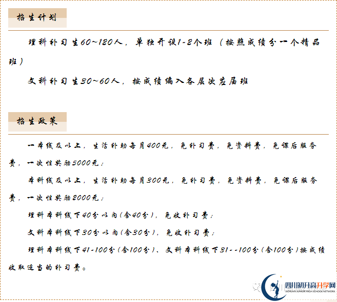 2022年涼山州越西中學(xué)高三招收復(fù)讀生嗎？