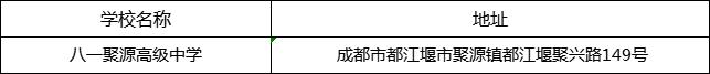 成都市八一聚源高級中學(xué)地址在哪里？