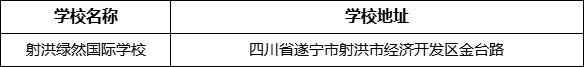 遂寧市射洪綠然國(guó)際學(xué)校地址在哪里？