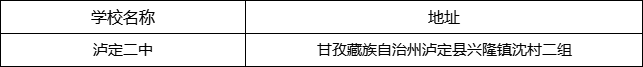 甘孜州瀘定二中地址在哪里？