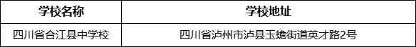 瀘州市四川省合江縣中學(xué)校地址在哪里？