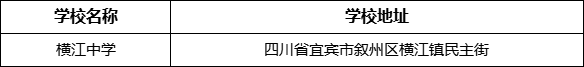 宜賓市橫江中學(xué)學(xué)校地址在哪里？