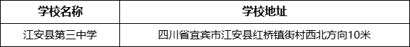 宜賓市江安縣第三中學(xué)學(xué)校地址在哪里？