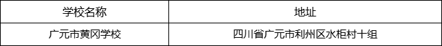 廣元市黃岡學(xué)校地址在哪里？
