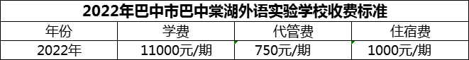 2024年巴中市巴中棠湖外語(yǔ)實(shí)驗(yàn)學(xué)校學(xué)費(fèi)多少錢(qián)？
