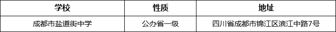 成都市鹽道街中學(xué)詳細(xì)地址、在哪里？